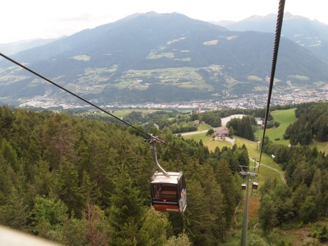 Cable car from Plose to Val Croce above Bresannone